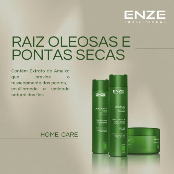Raíz Oleosa e Pontas Secas Enze Kit: Solução Completa